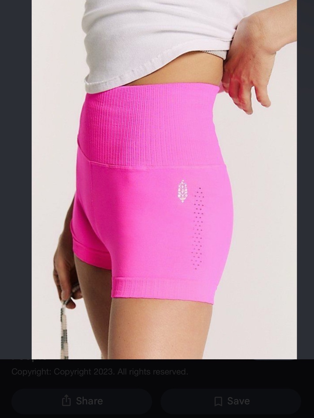 Free People Hot Pink High-Rise Bike Shorts